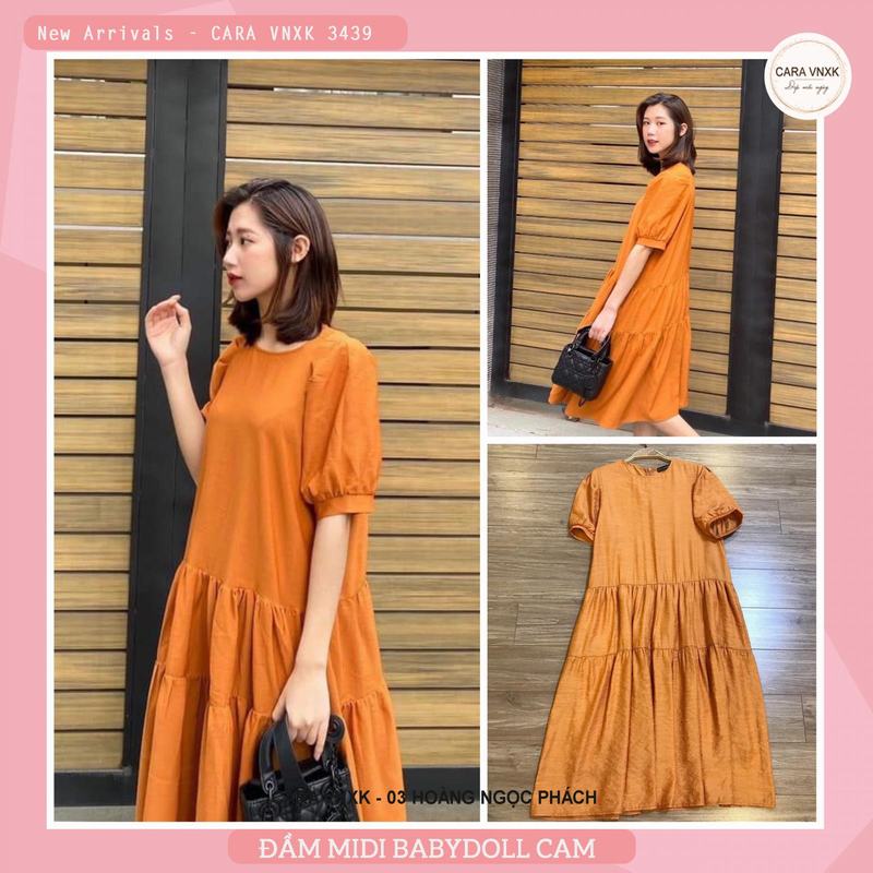 ĐẦM MIDI TẦNG BABYDOLL SIÊU XINH 3439