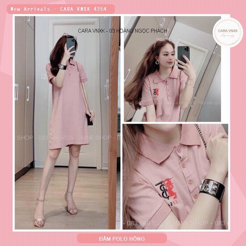 ĐẦM POLO HỒNG 4354