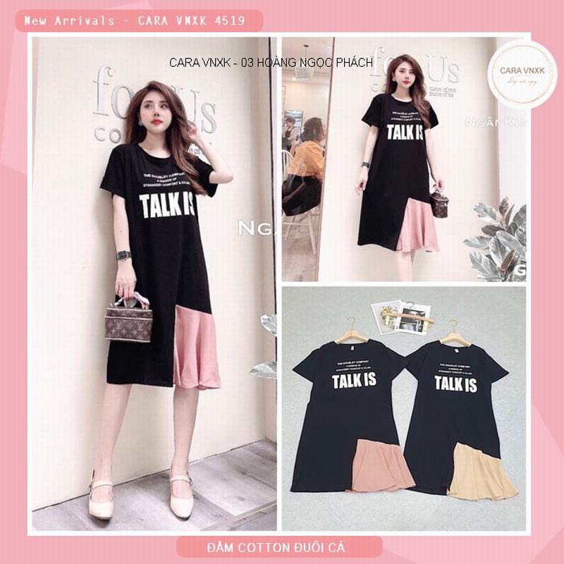 ĐẦM COTTON ĐUÔI CÁ 4519