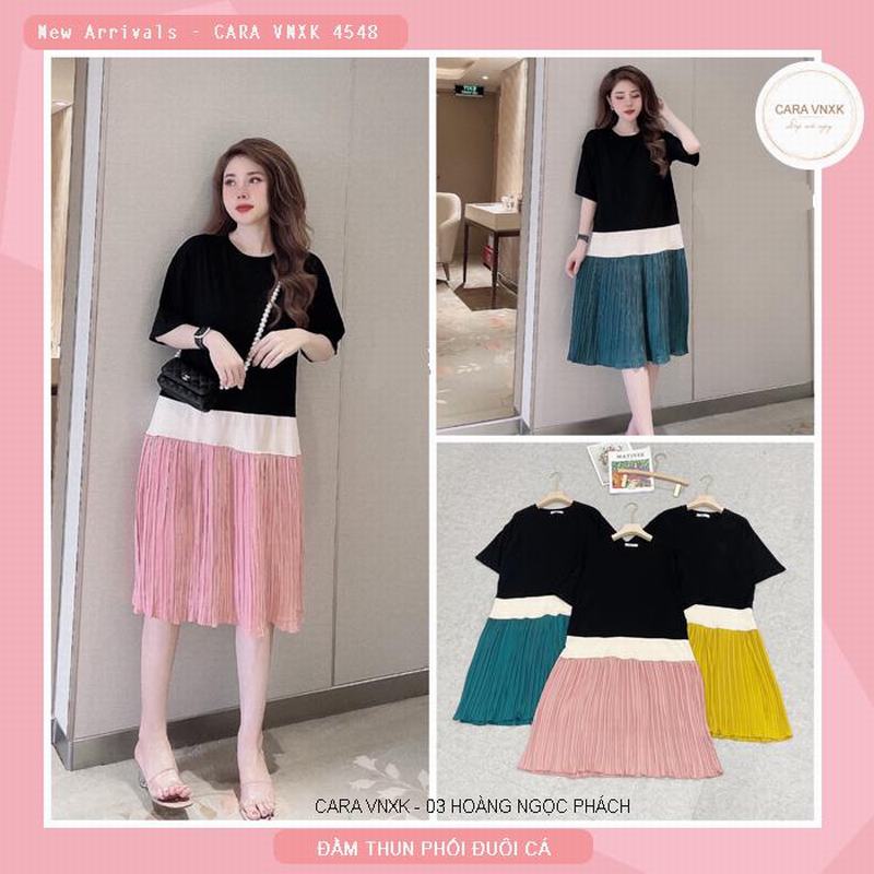 ĐẦM THUN PHỐI ĐUÔI CÁ 4548