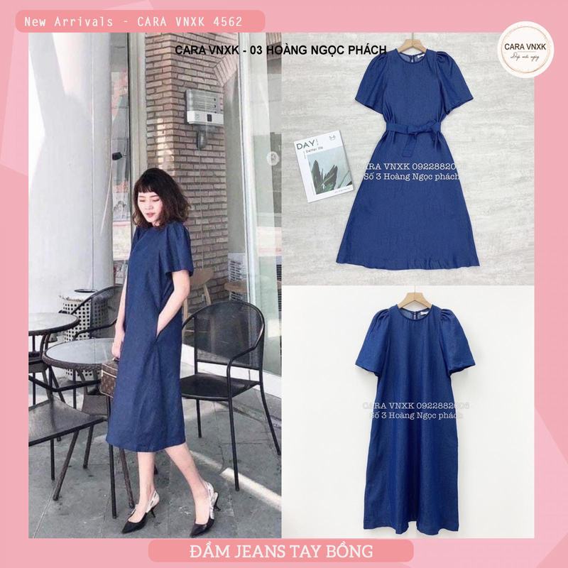 ĐẦM JEANS TAY BỒNG 4562