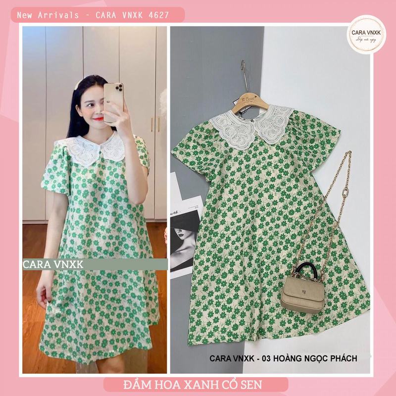 ĐẦM HOA XANH SIÊU YÊU 4627