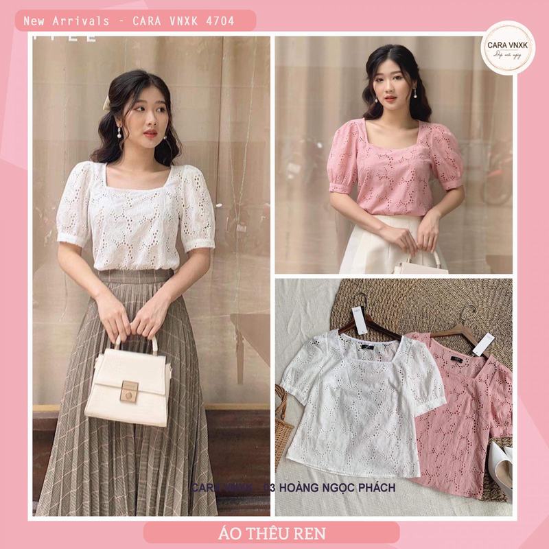 ÁO THÊU REN XINH XẮN 4704