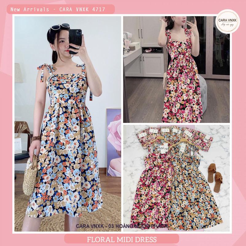 FLORAL MIDI DRESS 4717