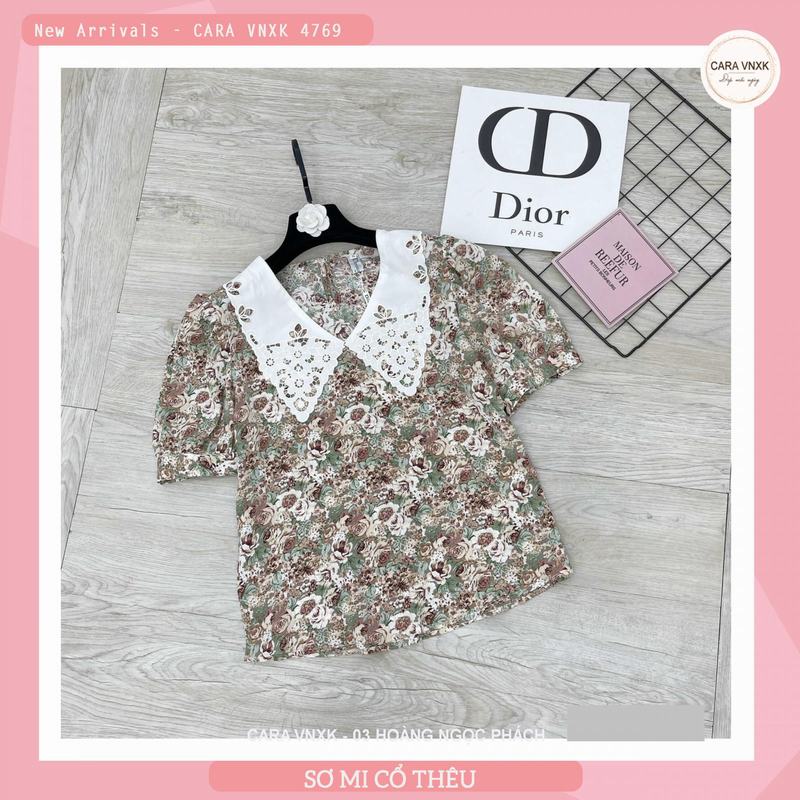 SƠ MI CỔ THÊU 4769