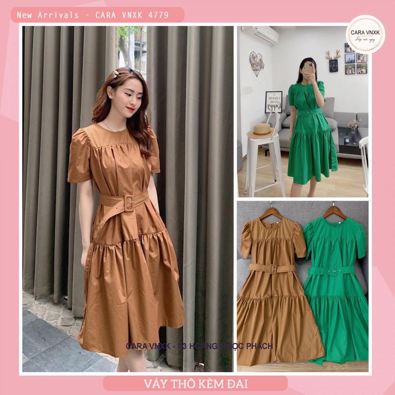 VÁY THÔ KÈM ĐAI 4779