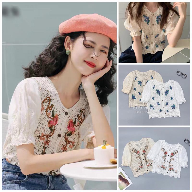 ÁO MÓC SỢI THÊU XINH YÊU 4871