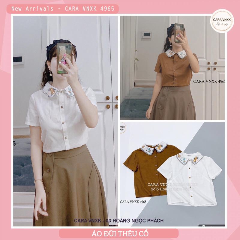 SƠ MI CỔ THÊU ĐẸP XUẤT SẮC Mã: 4965