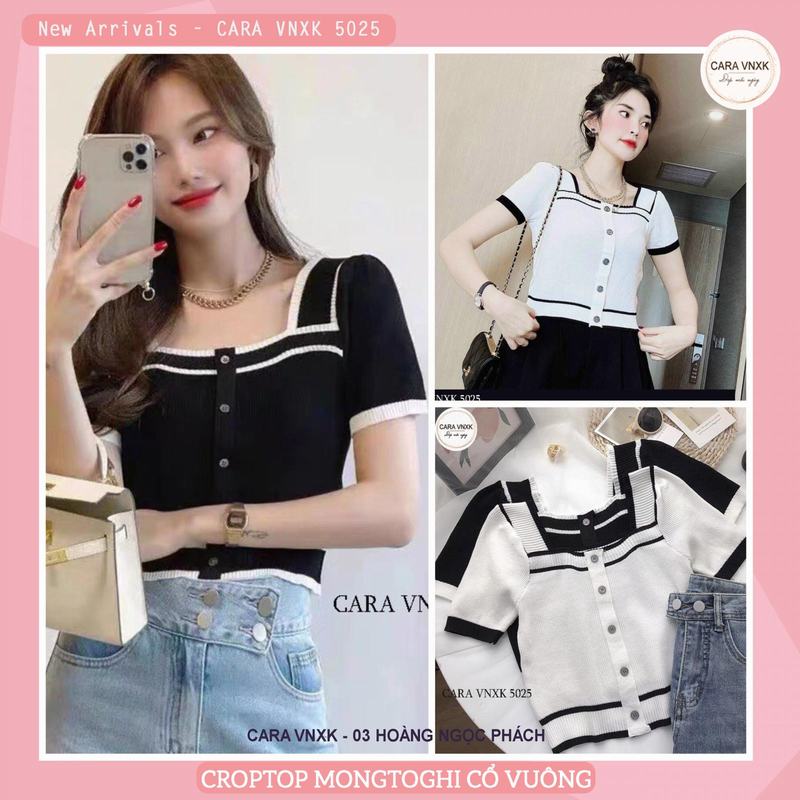 ÁO CROPTOP LEN CỔ VUÔNG Mã: 5025