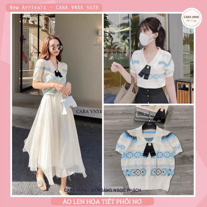 ÁO LEN KÈM NƠ XINH Mã: 5028