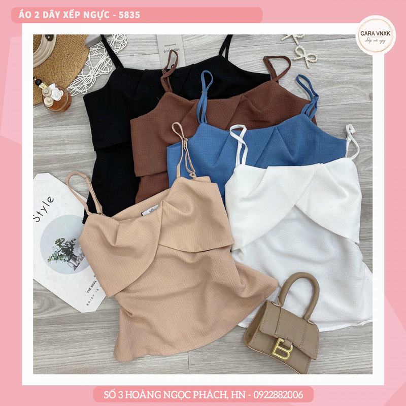 ÁO 2 DÂY XẾP NGỰC 5835