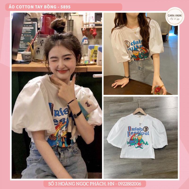 ÁO COTTON TAY BỒNG 5895