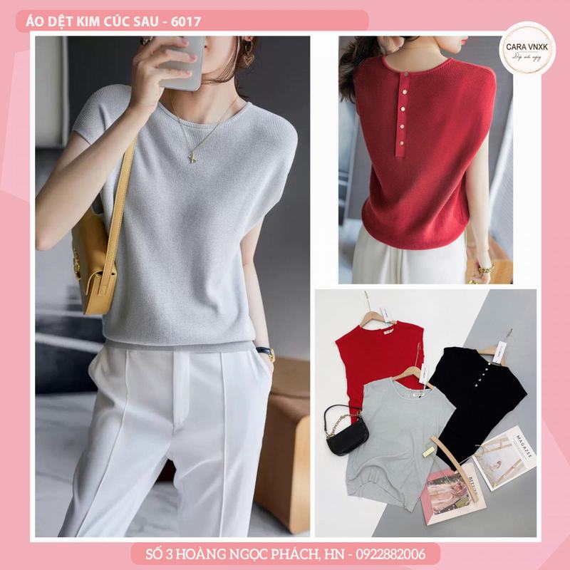 ÁO DỆT KIM CÚC SAU 6017