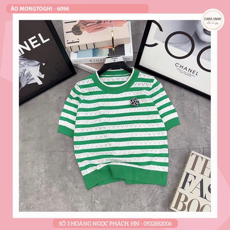 ÁO XANH KẺ 6096