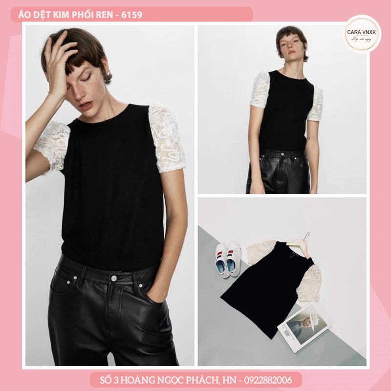 ÁO PHỐI REN 6159