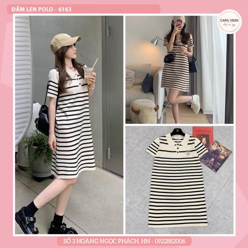 ĐẦM LEN POLO 6163
