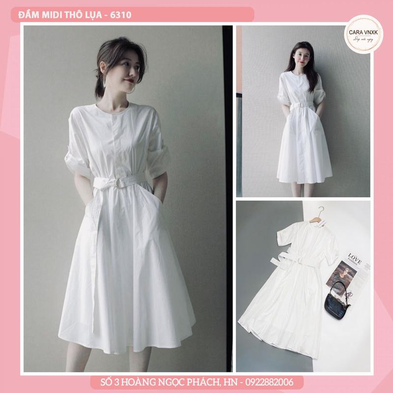 ĐẦM MIDI THÔ LỤA 6310