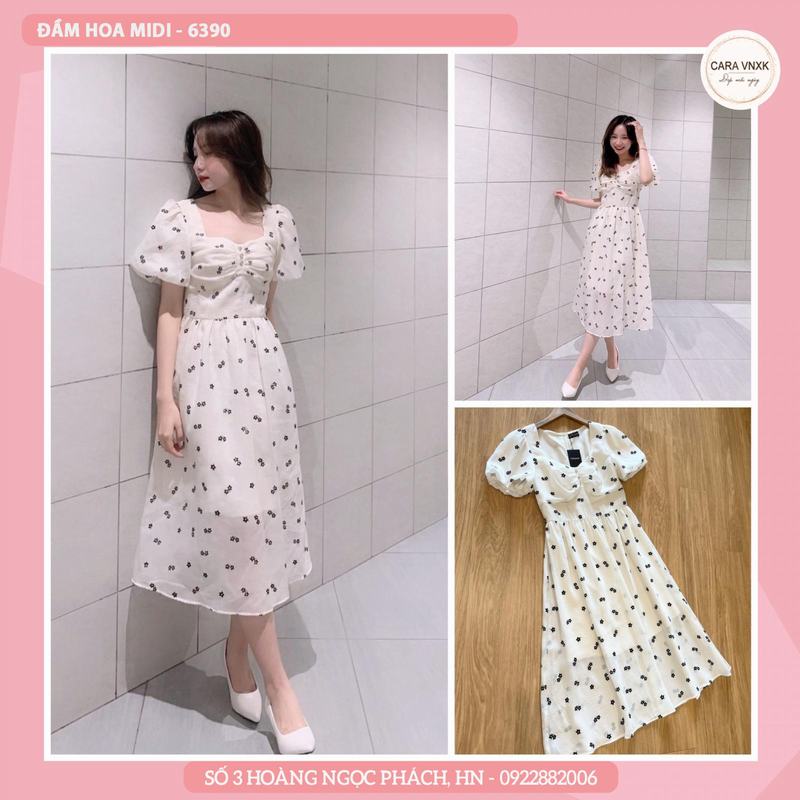 ĐẦM HOA MIDI 6390