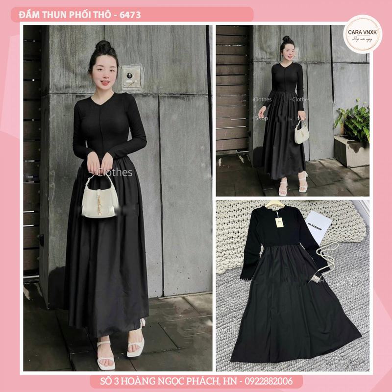 ĐẦM THUN PHỐI THÔ 6473