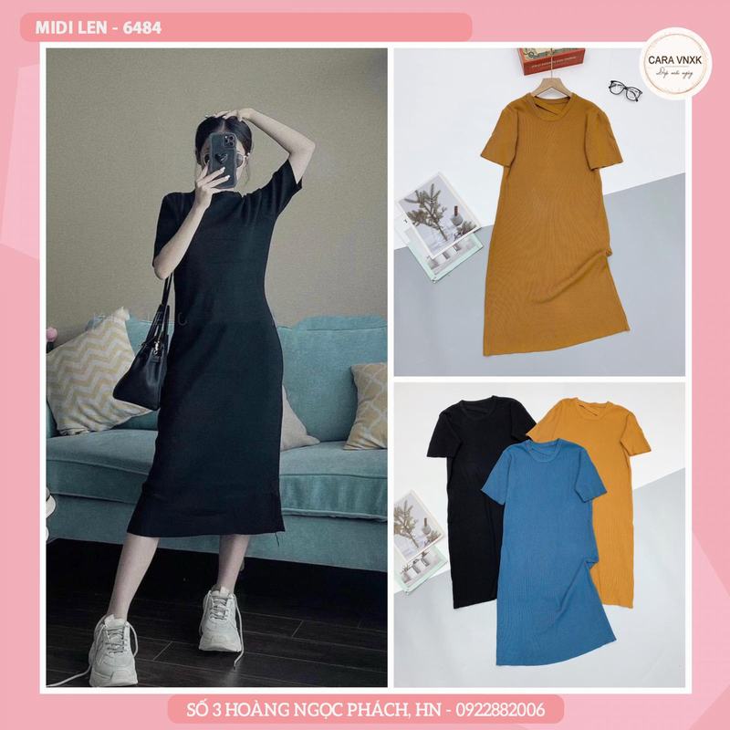 ĐẦM MIDI LEN 6484