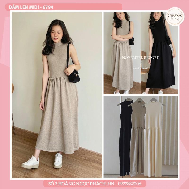 ĐẦM LEN MIDI 6794