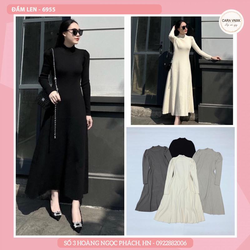 ĐẦM LEN MIDI 6955