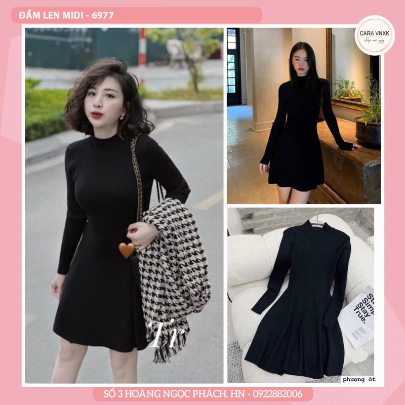 ĐẦM LEN MIDI 6977