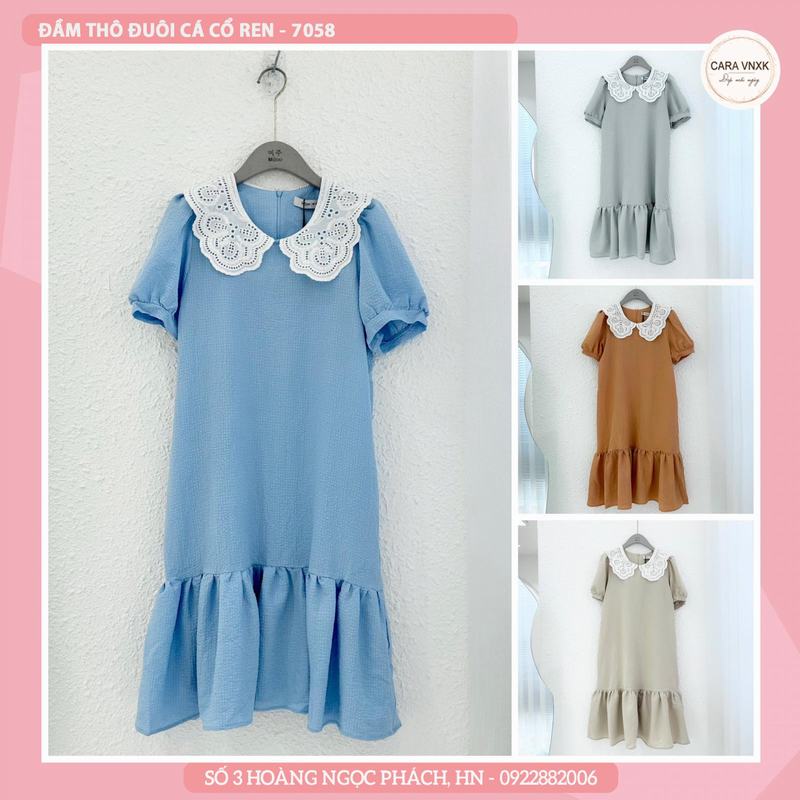 ĐẦM THÔ CỔ REN 7058