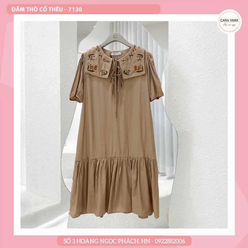 ĐẦM THÔ CỔ THÊU 7130