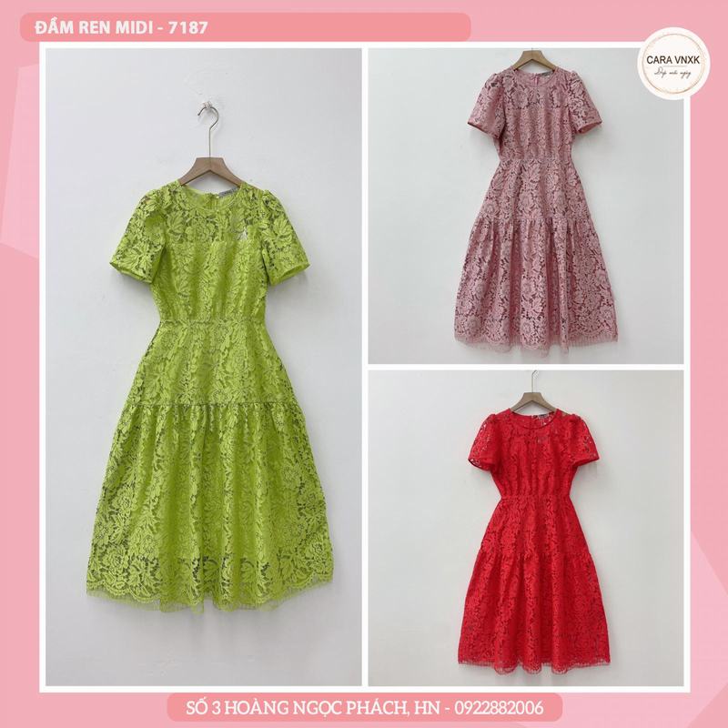 ĐẦM REN MIDI 7187