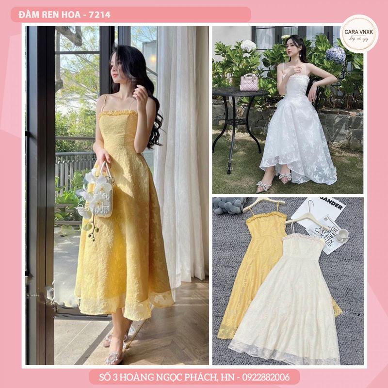 ĐẦM REN HOA 7214