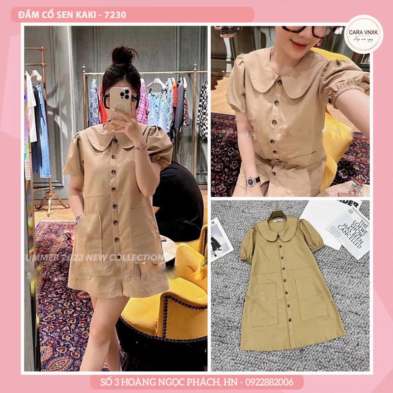 ĐẦM KAKI CỔ SEN 7230