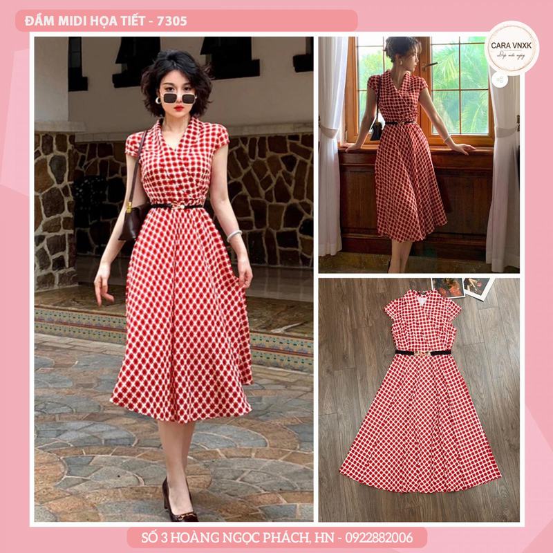 ĐẦM HỌA TIẾT 7305