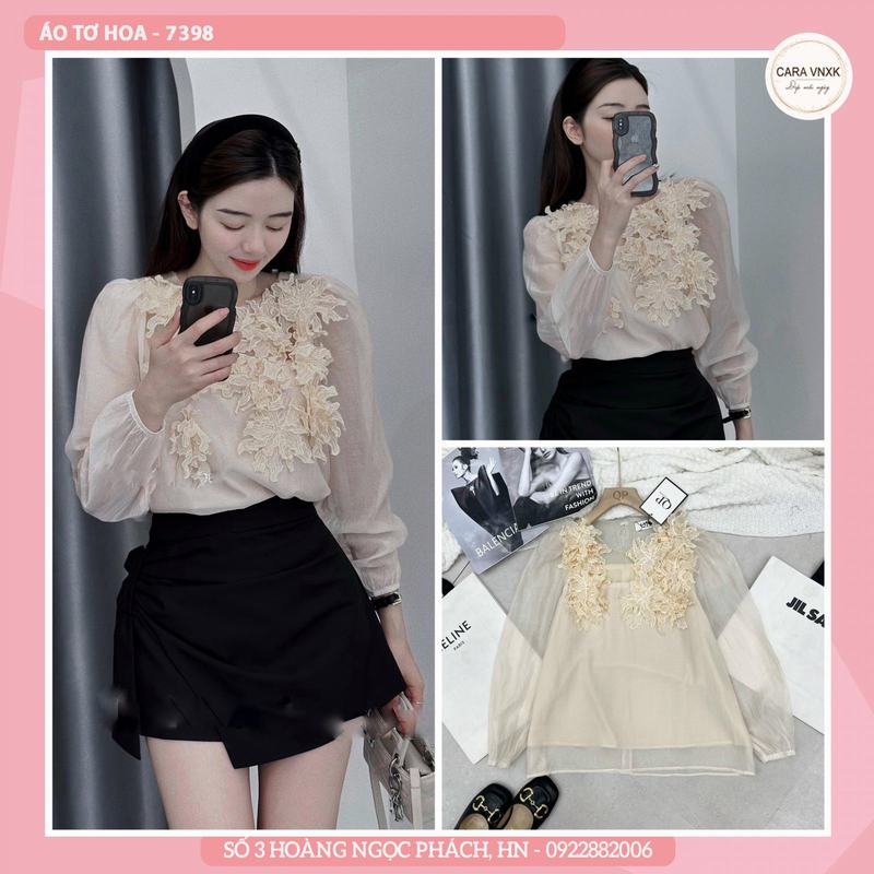 ÁO TƠ HOA 7398