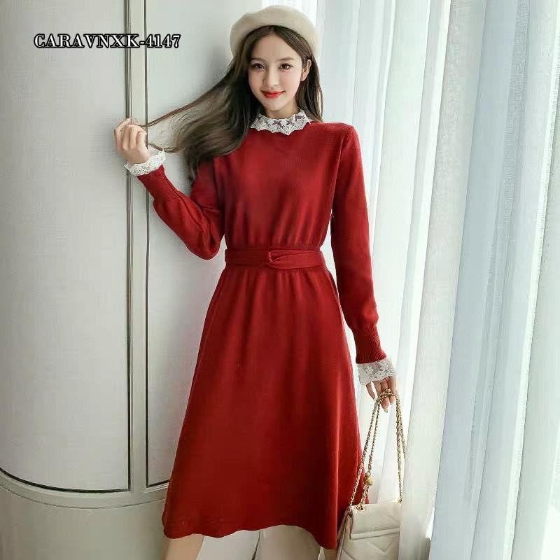 Đầm Len Phối Ren - 4147