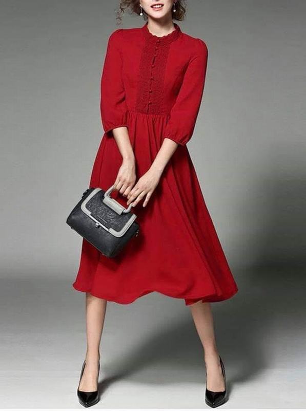 Đầm Midi Zara Phối Ren - 110086